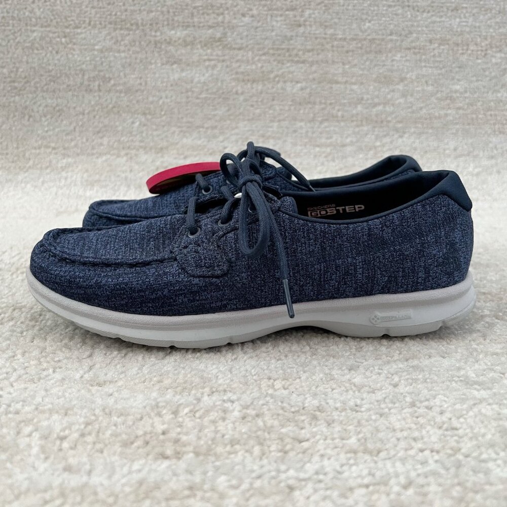 NWT Skechers GoStep Goga Max Blue Boat Shoes Sneakers 8